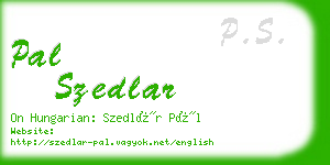 pal szedlar business card